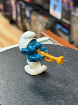 Trumpet Harmony Smurf (Vintage PEYO, Schleich)