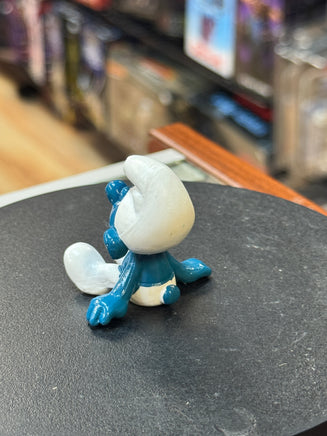Sitting Thinker Smurf (Vintage PEYO, Schleich) - Bitz & Buttons
