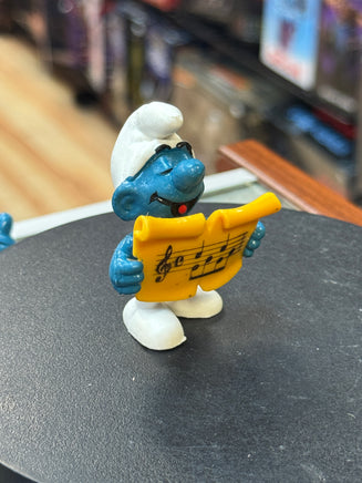 Singer Caroler Smurf (Vintage PEYO, Schleich) - Bitz & Buttons