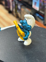 Singer Caroler Smurf (Vintage PEYO, Schleich) - Bitz & Buttons