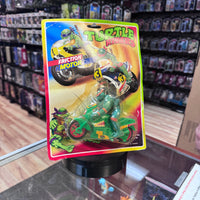 Michelangelo Friction Motorcycle 8801 (Vintage TMNT Ninja Turtles, Turtle Riders) SEALED - Bitz & Buttons