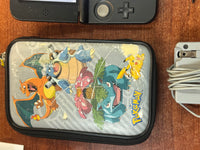 Nintendo 3DS XL Blue with Pokemon Pouch (Nintendo, Video Game) **TESTED WORKING**