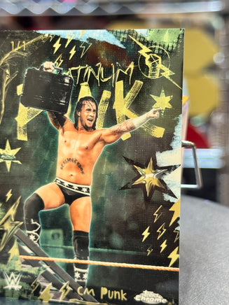 Money in the Bank CM Punk 1/1 -Platinum Punk  (WWE, Topps Chrome) - Bitz & Buttons