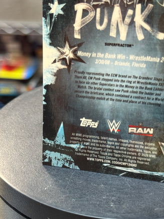 Money in the Bank CM Punk 1/1 -Platinum Punk  (WWE, Topps Chrome) - Bitz & Buttons