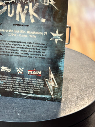 Money in the Bank CM Punk 1/1 -Platinum Punk  (WWE, Topps Chrome) - Bitz & Buttons
