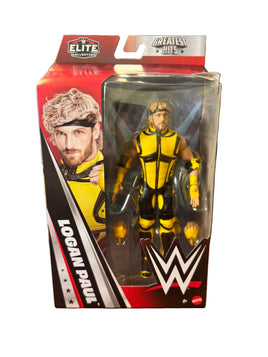 Action figure packaging with 'Logan Paul' wwe 