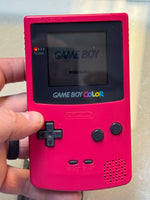 Beerenrosa Gameboy Color mit Pokemon Puzzle (Nintendo Gameboy, Videospiel) GETESTET