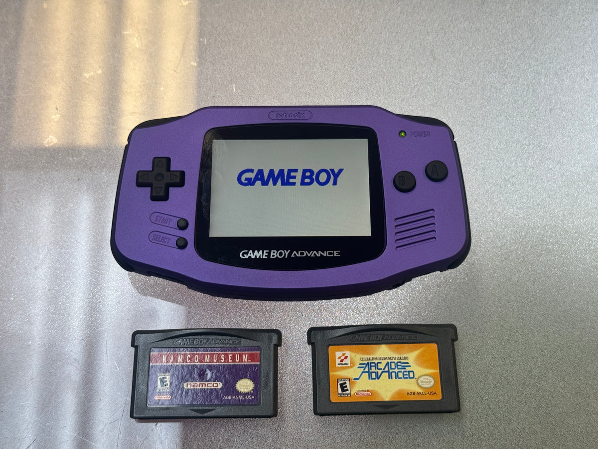 Screen Bitz Gameboy Advance Purple with Games IPS Screen Upgrade (Nintendo Gameboy ...