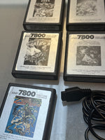 Atari 7800 with Controllers & Game Lot AV Upgrade (Atari, Vintage Video Games) **TESTED WORKING** - Bitz & Buttons