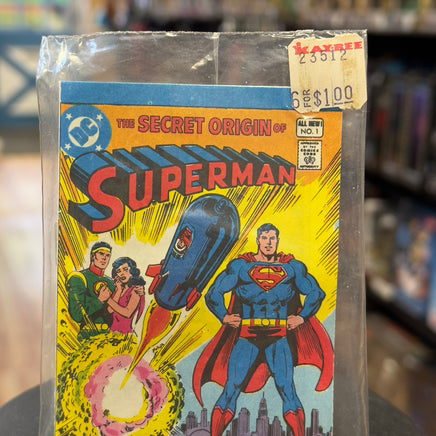 Superman Secret Origin Comic Book Candy (Vintage DC Comics, Leaf) Sealed - Bitz & Buttons