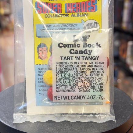 Superman Secret Origin Comic Book Candy (Vintage DC Comics, Leaf) Sealed - Bitz & Buttons