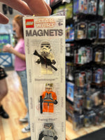 Mini Fig Magnet Set: Y-Wing, Driver & Stormtrooper (Star Wars, Lego) SEALED - Bitz & Buttons