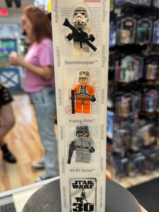 Mini Fig Magnet Set: Y-Wing, Driver & Stormtrooper (Star Wars, Lego) SEALED - Bitz & Buttons