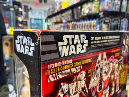 Han Solo & Chewbacca as Millennium Falcon (Star Wars Transformers, Hasbro) SEALED - Bitz & Buttons
