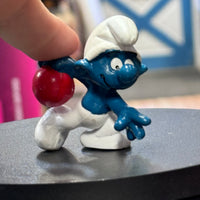 Bowling Smurf Mini Figure 7789 (Vintage Smurfs, Schliech)