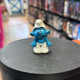 Grumpy Smurf Mini Figure 7792 (Vintage Smurfs, Schliech)