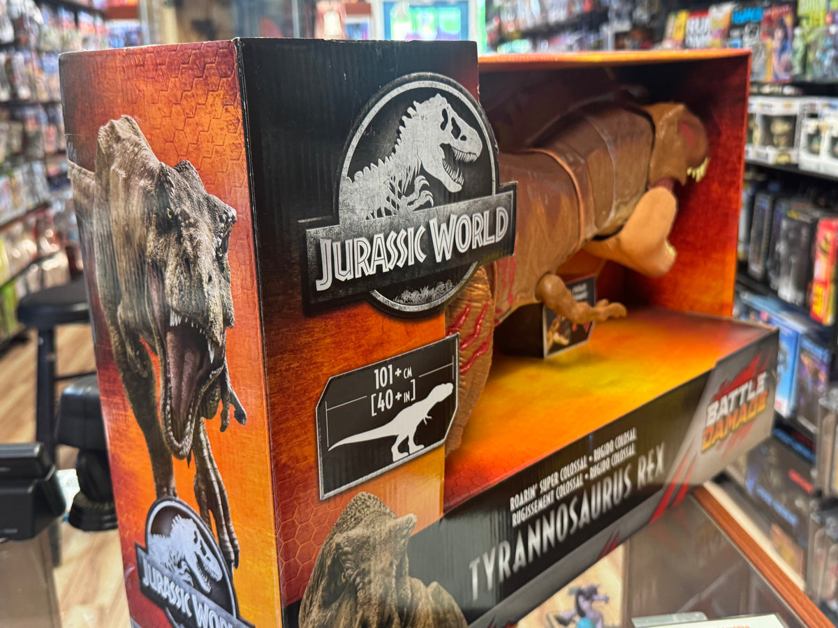 Colossal Buttons Tyrannosaurus Rex Battle Damage Super Colossal (Jurassic World Dominion ...