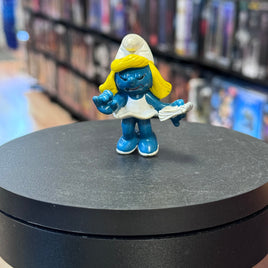 Smurfette With Notepad Smurf Mini Figure 7792 (Vintage Smurfs, Schliech Peyo)