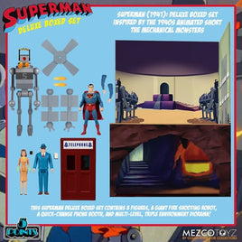 Superman The Mechanical Monsters 5 Points Set (DC Comics, Mezco) **BOX DAMAGE** - Bitz & Buttons