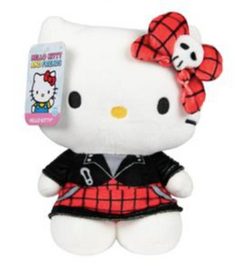 Schwarzes Hello Kitty Punks 8 Zoll Plüschtier (Jazwares, Sanrio Hello Kitty)