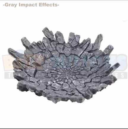 Grey Concrete Impact Effect -For SH Figuarts- (Anime Action Figure Effects, Bitz Effects) - Bitz & Buttons