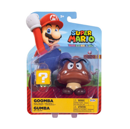 Goomba With Question Block 4in (Super Mario, Jakks Pacific) **SEALED**