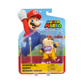 Bowser Jr. With Paint Brush 4in (Super Mario, Jakks Pacific) **SEALED**