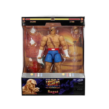 Sagat Deluxe (Street Fighter II, Jada Toys) SEALED - Bitz & Buttons