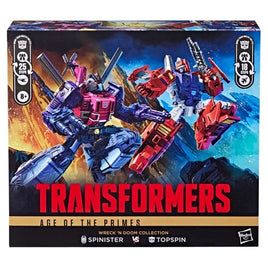 Topspin & Spinister -Wreck N' Doom- 2 Pack (Transformers Age of the Primes, Hasbro) SEALED - Bitz & Buttons