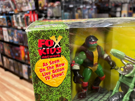 Bad Boy Biker Raphael with Street Cycle SEALED (Vintage TMNT Ninja Turtles, Playmates) - Bitz & Buttons