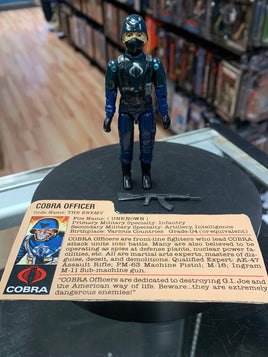 Cobra Officer V1 with File Card Straight Arm CC (Vintage GI Joe, Hasbro) Complete - Bitz & Buttons