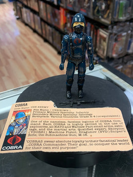 Cobra Officer V1 with File Card Straight Arm BB (Vintage GI Joe, Hasbro) Complete