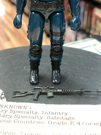 Cobra Officer V1 with File Card Straight Arm BB (Vintage GI Joe, Hasbro) Complete - Bitz & Buttons