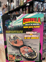 Godzilla vs Mecha-Godzilla in LA Micro Battle Playset (Vintage Godzilla, Trenmasters) SEALED