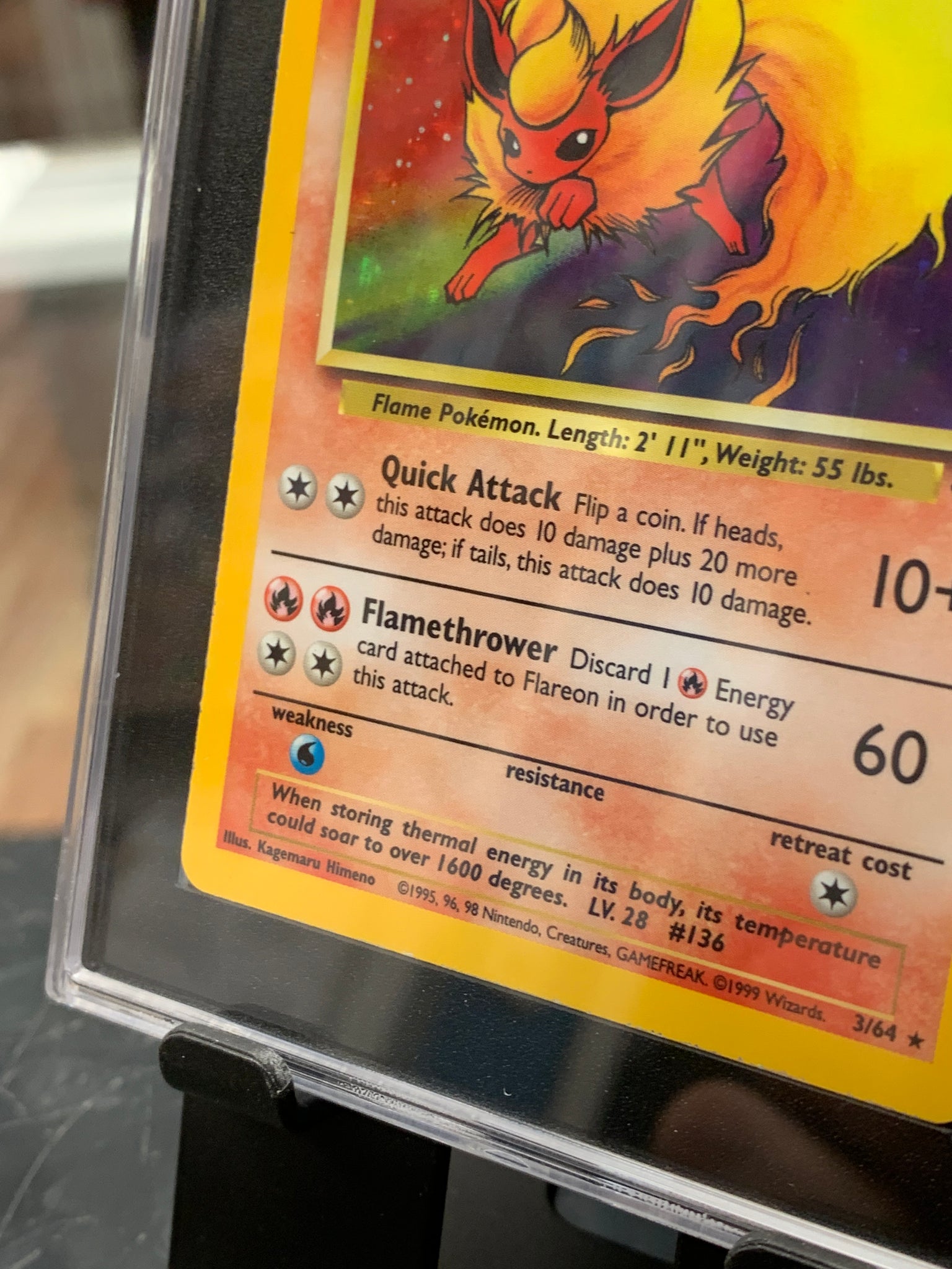 Jungle Flareon 3/64 Holo (Wizards TCG, Pokmon) SGC 6| Bitz & Buttons Jungle Flareon 3/64 Holo (Wizards TCG, Pokmon) SGC 6| Bitz & Buttons