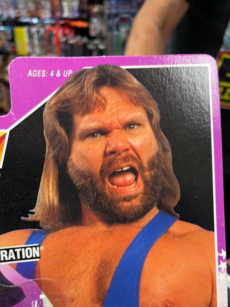 Hacksaw Jim Duggan Series 9 Yellow (WWE WWF, Vintage Hasbro)**American Card** - Bitz & Buttons