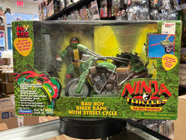 Bad Boy Biker Raphael with Street Cycle SEALED (Vintage TMNT Ninja Turtles, Playmates) - Bitz & Buttons