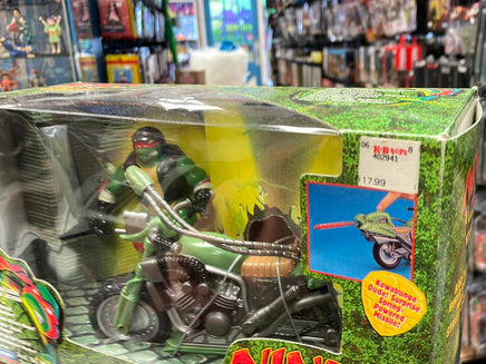 Bad Boy Biker Raphael with Street Cycle SEALED (Vintage TMNT Ninja Turtles, Playmates) - Bitz & Buttons