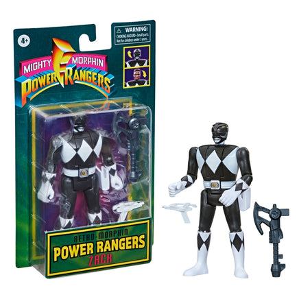 Head Flipping Black Ranger (Power Rangers MMPR, Retro Collection) - Bitz & Buttons