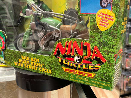 Bad Boy Biker Raphael with Street Cycle SEALED (Vintage TMNT Ninja Turtles, Playmates) - Bitz & Buttons