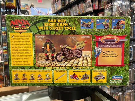 Bad Boy Biker Raphael with Street Cycle SEALED (Vintage TMNT Ninja Turtles, Playmates) - Bitz & Buttons