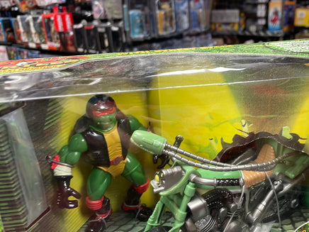 Bad Boy Biker Raphael with Street Cycle SEALED (Vintage TMNT Ninja Turtles, Playmates) - Bitz & Buttons