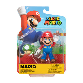 Super Mario with 1up 4" (Jakks Pacific, Super Mario Brothers)