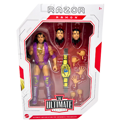 Razor Ramon **CHASE** (WWE Ultimate, Mattel) SEALED - Bitz & Buttons