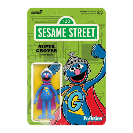 Super Grover (Sesame Street, Super7 ReAction) - Bitz & Buttons