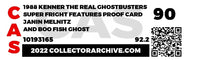 Proof Prototype: Fright Features Janine Melnitz  (Ghostbuster, Kenner) **CAS Graded 90** - Bitz & Buttons