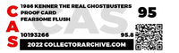 Proof Card Prototype: Fearsome Flush (Ghostbuster, Kenner) **CAS Graded 95**