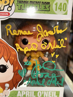 April Signed By Renae Jacobs & Judith Hoag (Funko Pop, TMNT) JSA Authenticated*