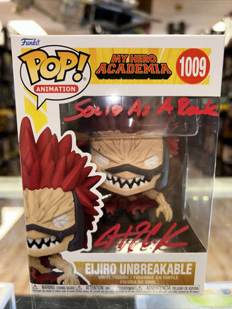 Eijiro Unbreakable Signed By Justin Cook (Funko, My Hero) *JSA Authenticated* - Bitz & Buttons