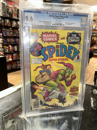 Spidey Super Stories #23 (CGC 9.6, Marvel Comics) Green Goblin, Thing, & Puppet - Bitz & Buttons